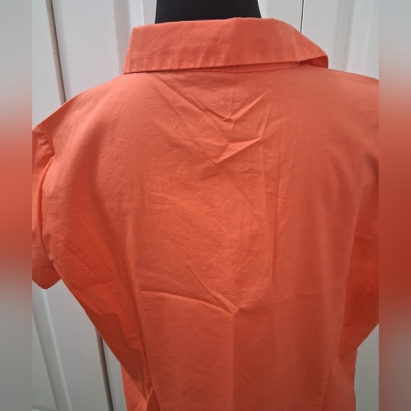 Worthington Short Sleeve Orange Blouse Size XL - Picture 5 of 12